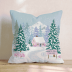 Lavender Pines North Pole Throw Pillow - Hillcroft Home