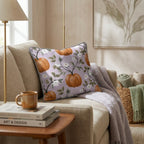 Lavender Pumpkin Vine Throw Pillow - Hillcroft Home