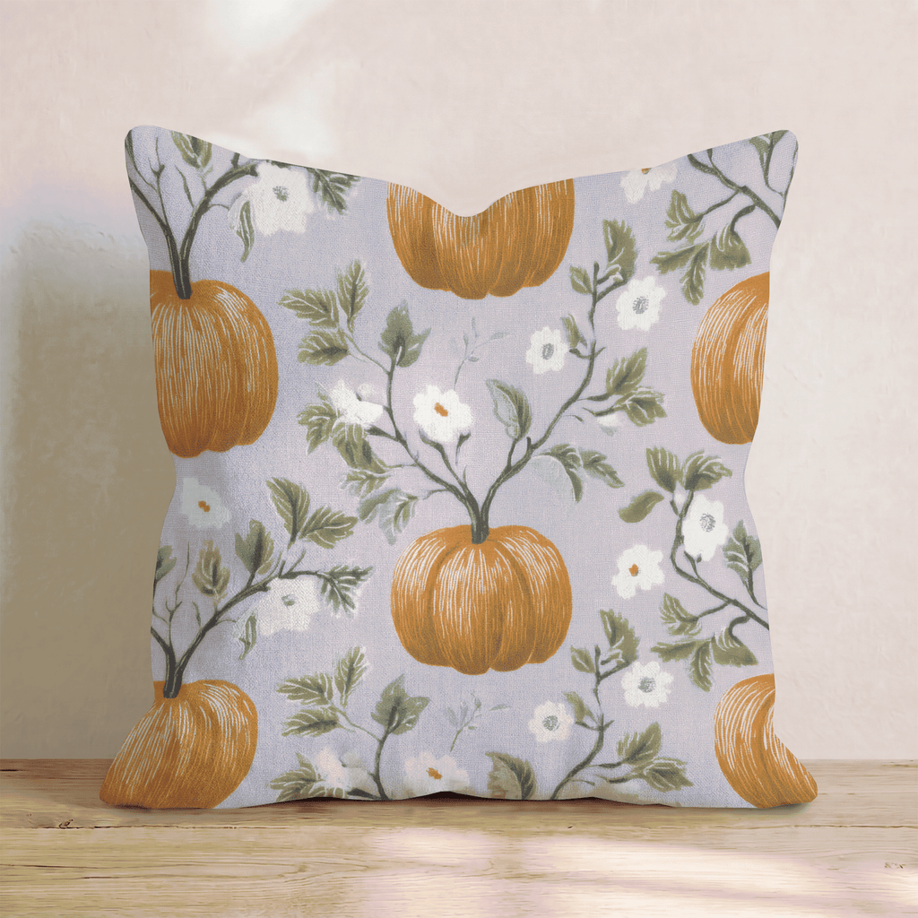 Lavender Pumpkin Vine Throw Pillow - Hillcroft Home