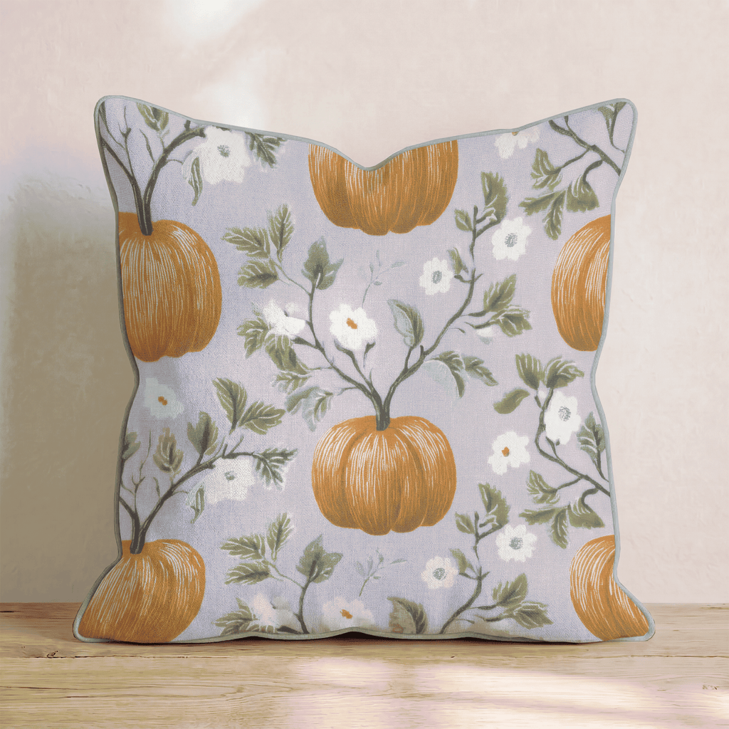 Lavender Pumpkin Vine Throw Pillow - Hillcroft Home