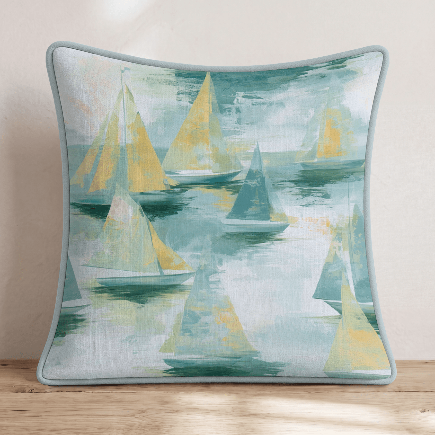 Lazy Sunday Sail Throw Pillow - Hillcroft Home