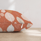 Leaf Cascade Rust Throw Pillow - Hillcroft Home