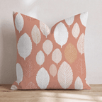 Leaf Cascade Rust Throw Pillow - Hillcroft Home