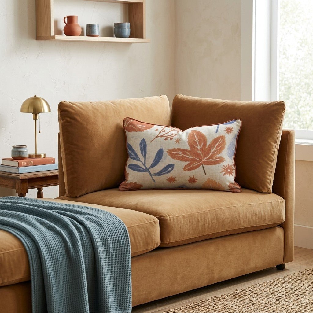 Leaf Drift Throw Pillow - Hillcroft Home
