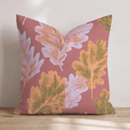 Leaf Stamps Throw Pillow - Hillcroft Home