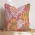 Leaf Stamps Throw Pillow - Hillcroft Home