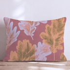 Leaf Stamps Throw Pillow - Hillcroft Home