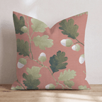 Leaves, Acorns, And More Throw Pillow - Hillcroft Home