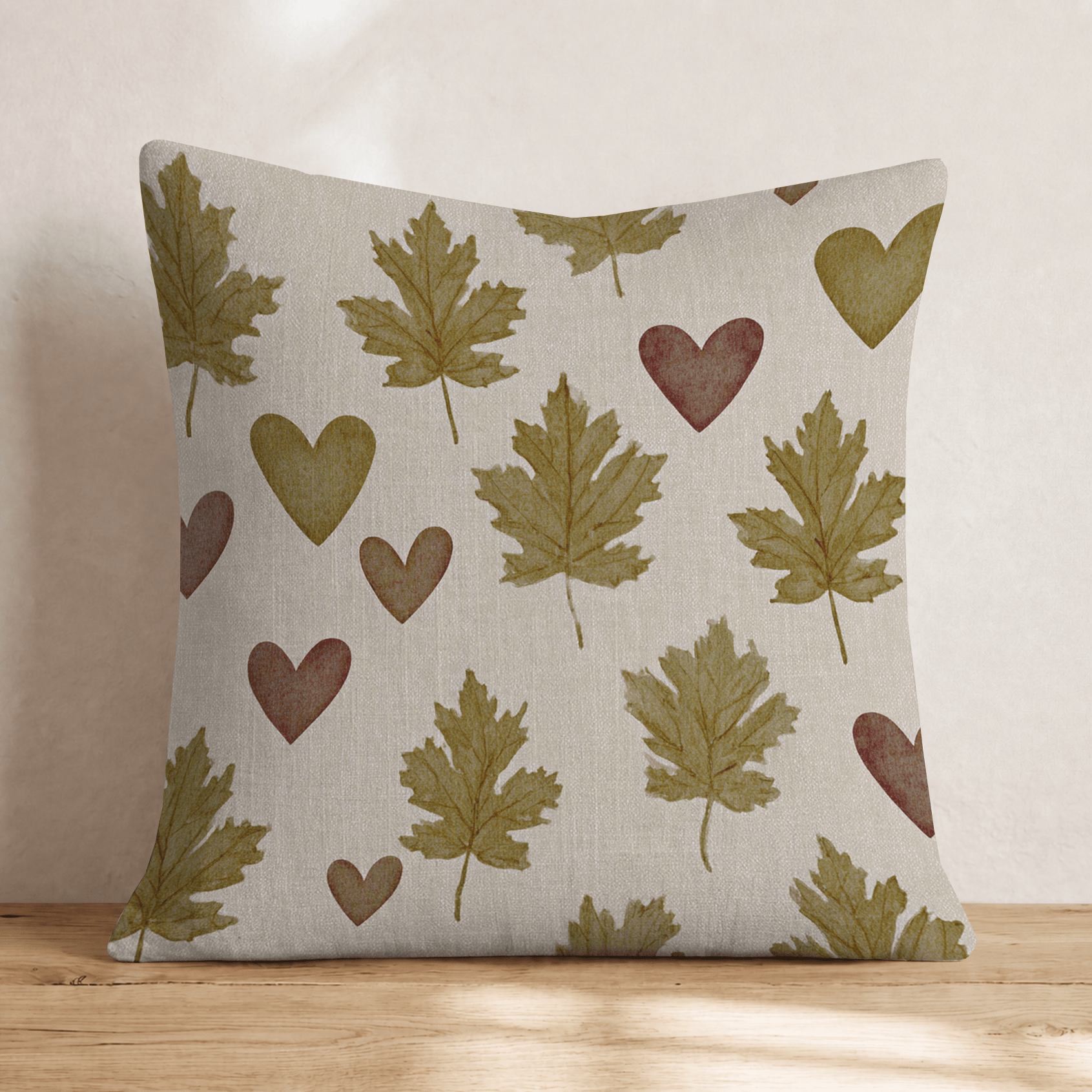 Leaves & Heart Toss Throw Pillow - Hillcroft Home