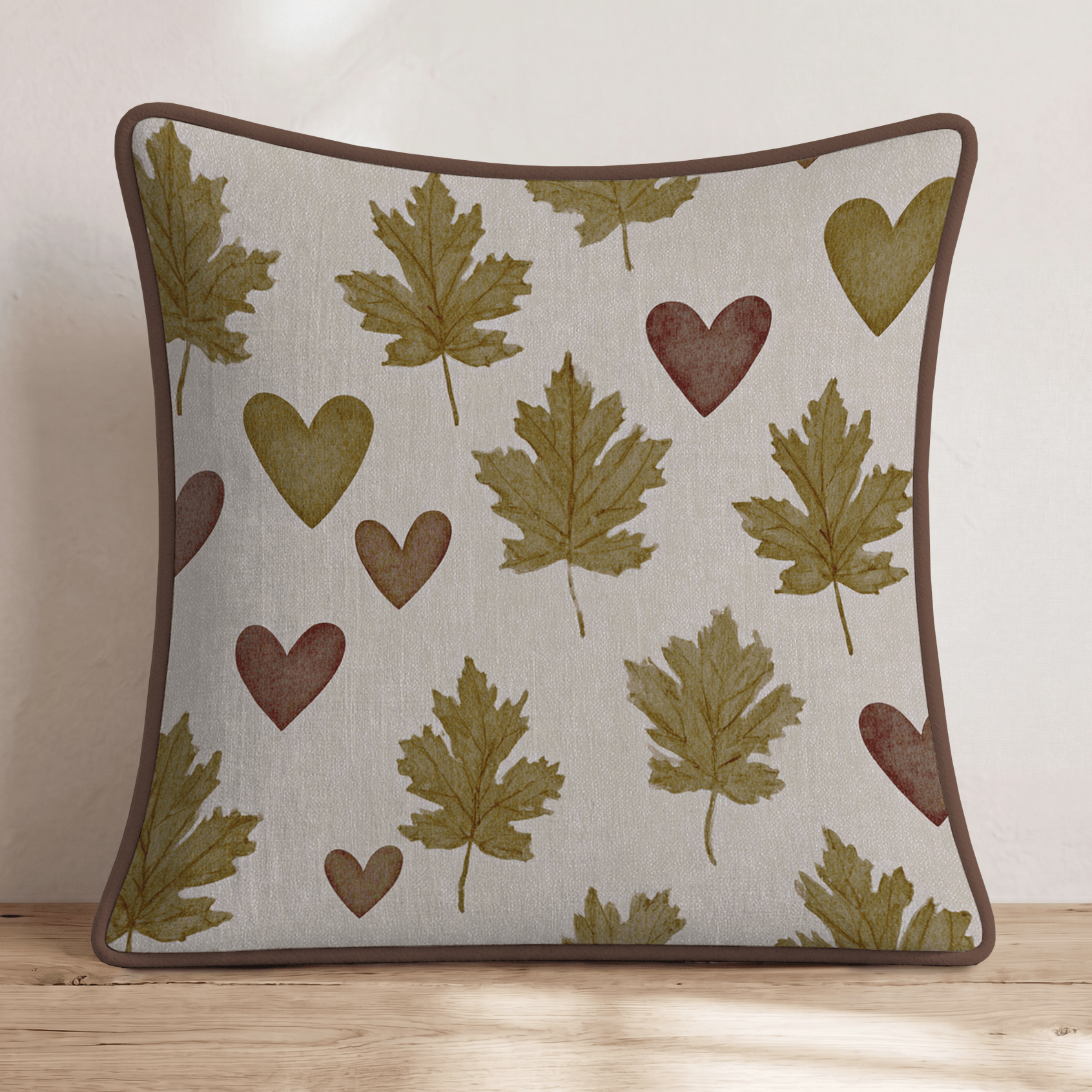 Leaves & Heart Toss Throw Pillow - Hillcroft Home