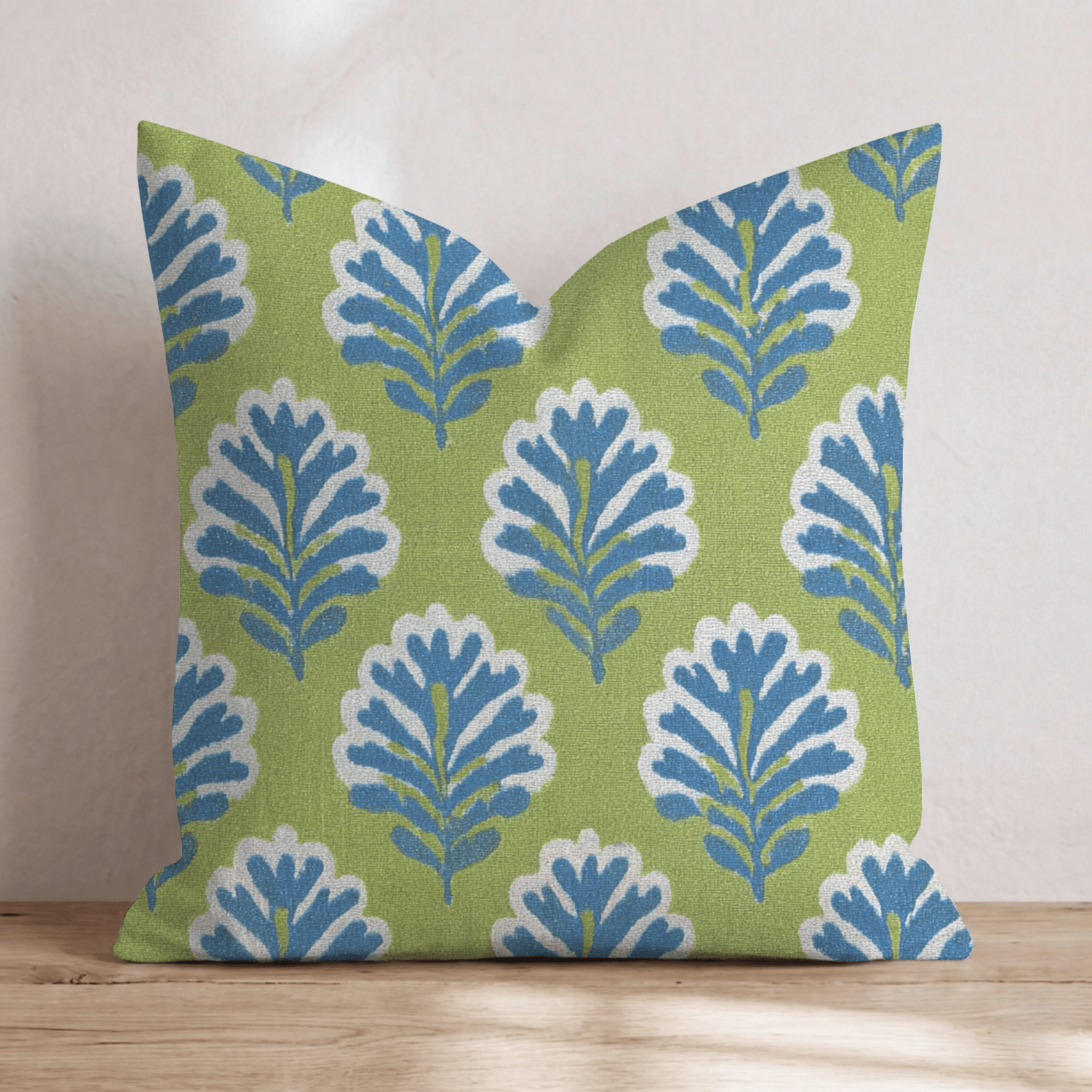Leaves in the Green Throw Pillow - Hillcroft Home
