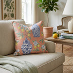 Lemon Chinoiserie Throw Pillow - Hillcroft Home