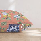 Lemon Chinoiserie Throw Pillow - Hillcroft Home
