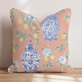Lemon Chinoiserie Throw Pillow - Hillcroft Home