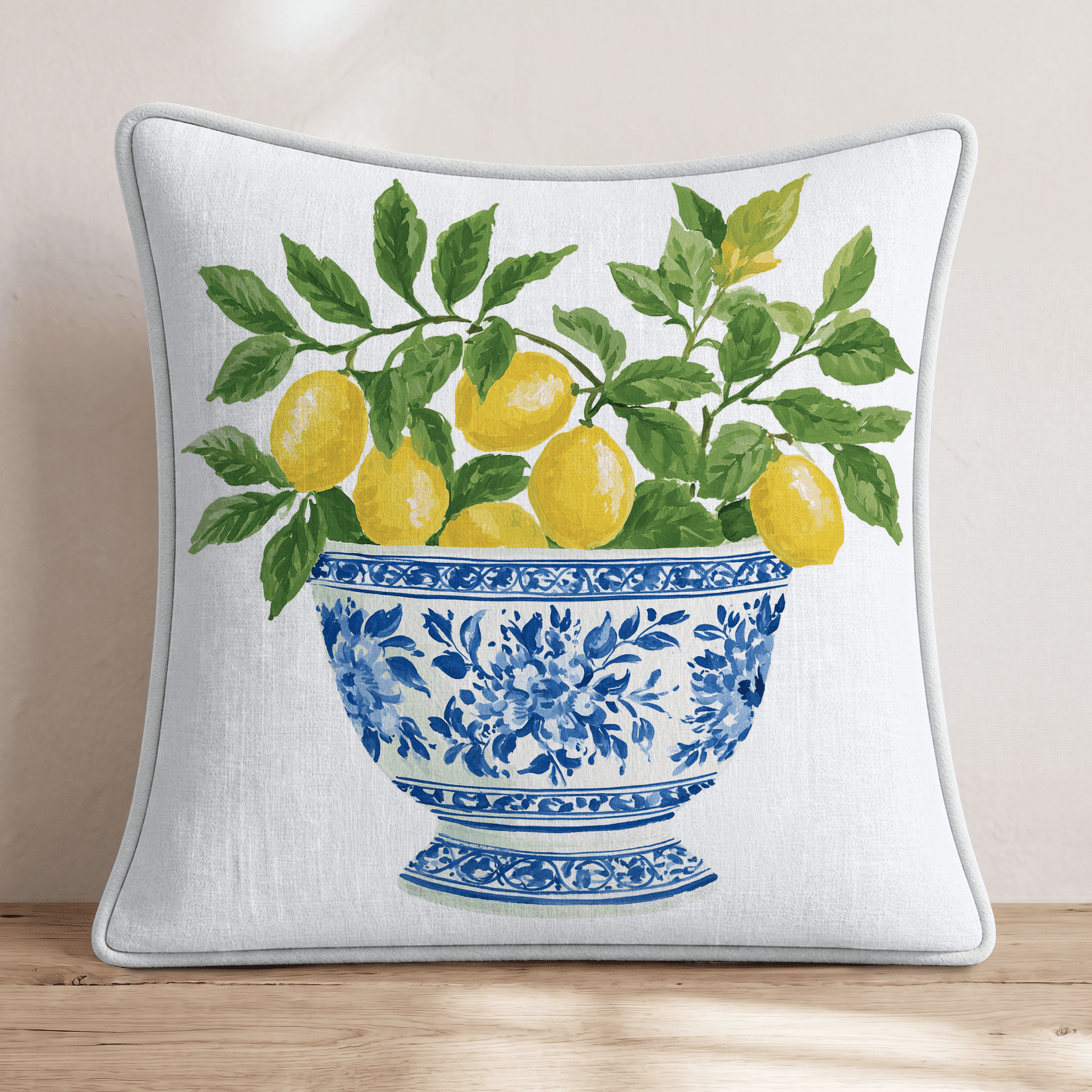 Lemon Summer Throw Pillow - Hillcroft Home