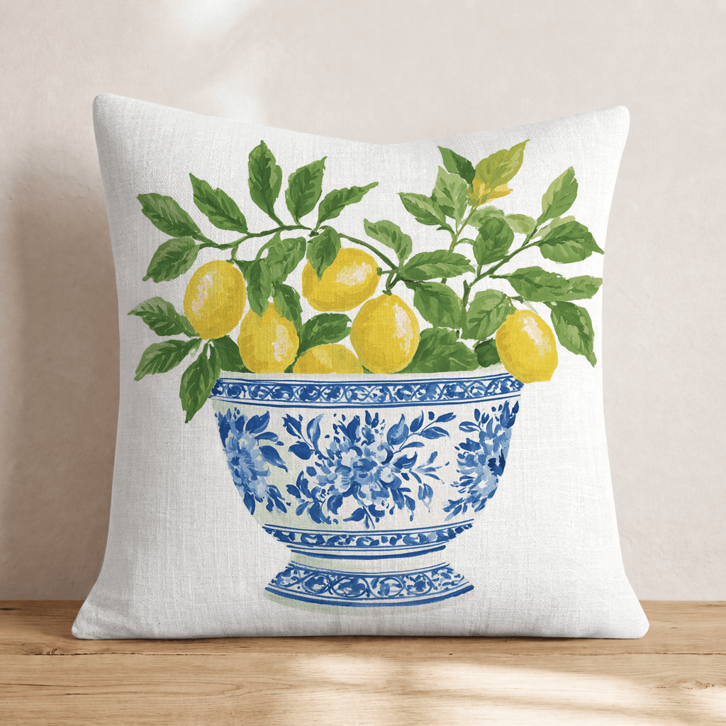 Lemon Summer Throw Pillow - Hillcroft Home