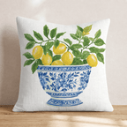Lemon Summer Throw Pillow - Hillcroft Home