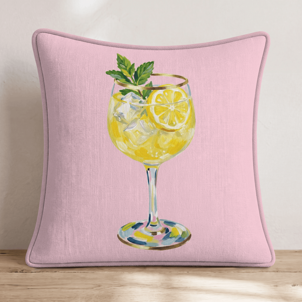 Lemoncello Spritzed Throw Pillow - Hillcroft Home