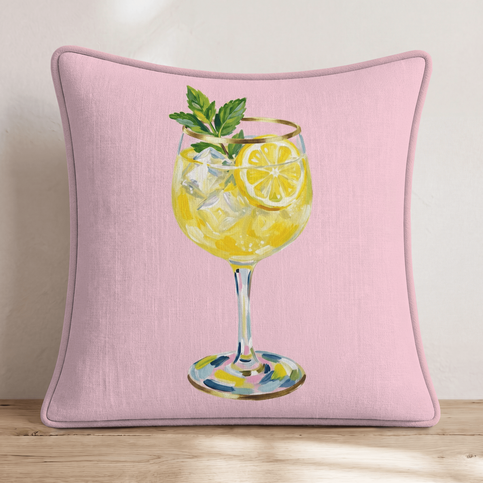 Lemoncello Spritzed Throw Pillow - Hillcroft Home