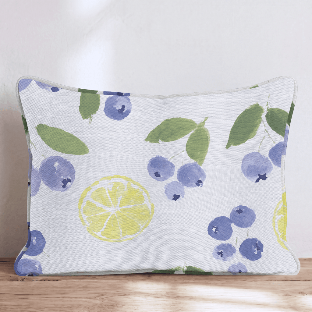 Lemons and Berries Throw Pillow - Hillcroft Home