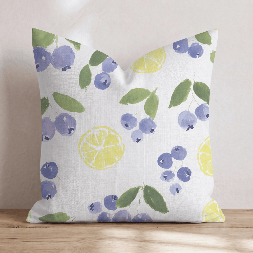 Lemons and Berries Throw Pillow - Hillcroft Home