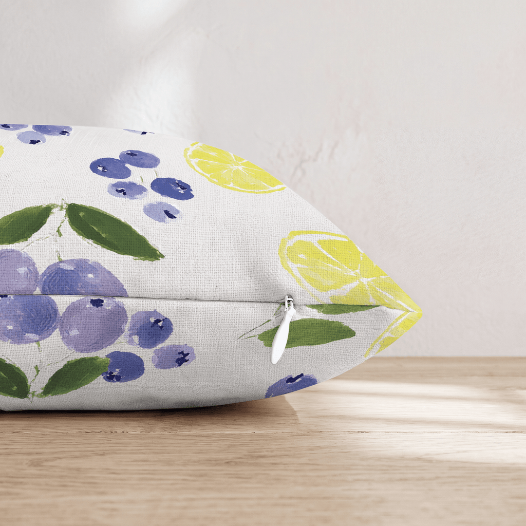 Lemons and Berries Throw Pillow - Hillcroft Home