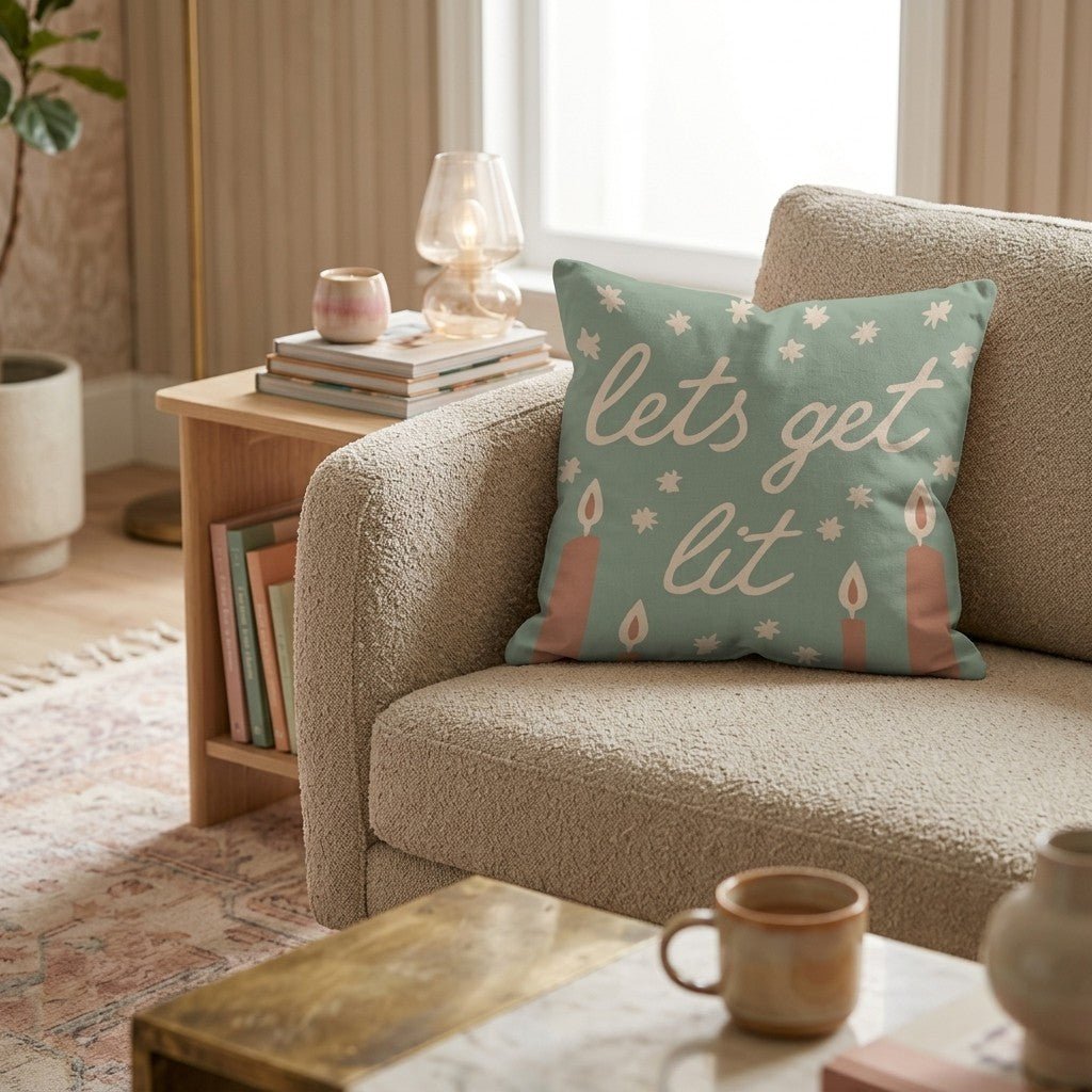 Let_s Get Lit Throw Pillow - Hillcroft Home