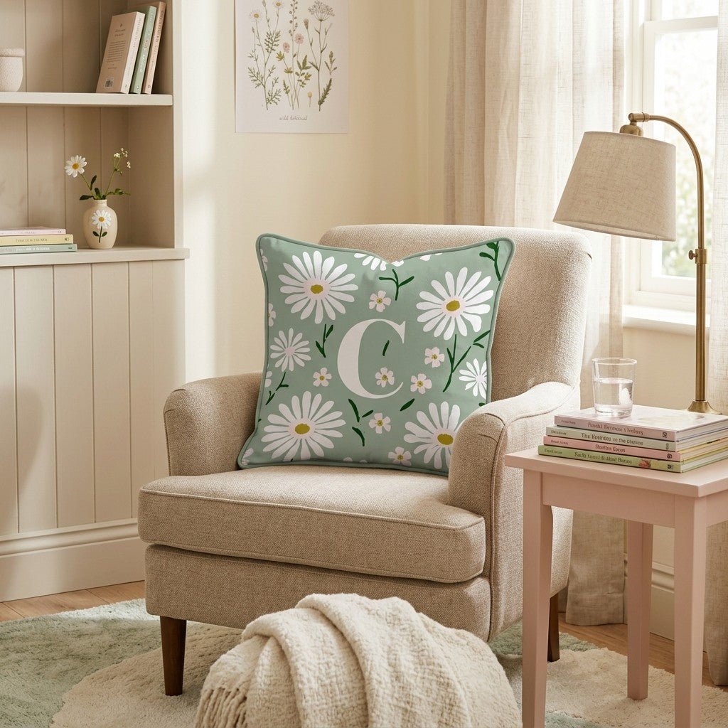 Letter C Throw Pillow - Hillcroft Home