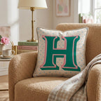 Letter H Throw Pillow - Hillcroft Home