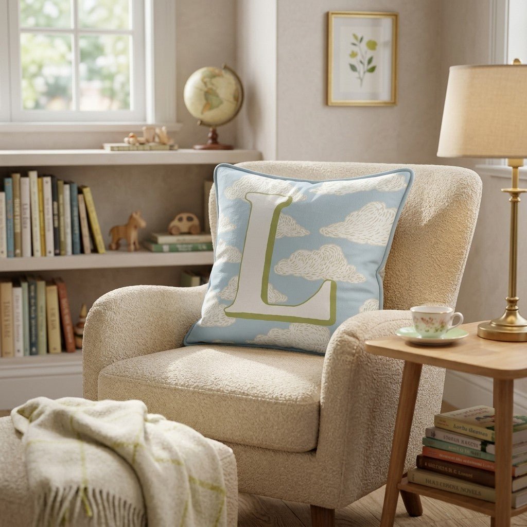Letter L Throw Pillow - Hillcroft Home