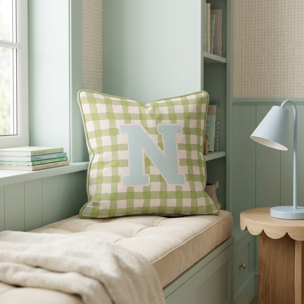 Letter N Throw Pillow - Hillcroft Home
