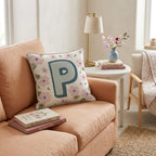 Letter P Throw Pillow - Hillcroft Home