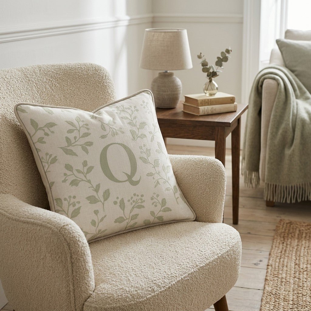 Letter Q Throw Pillow - Hillcroft Home