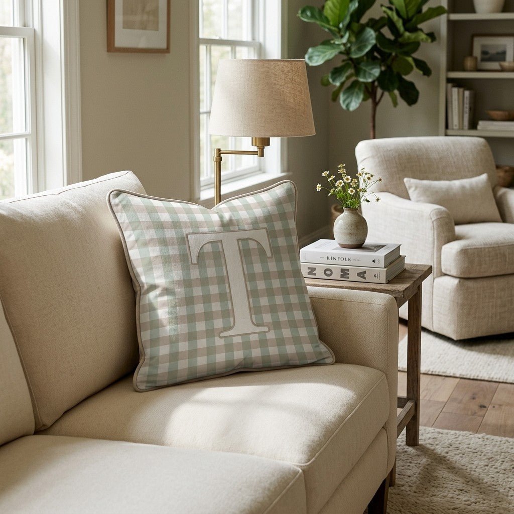 Letter T Throw Pillow - Hillcroft Home