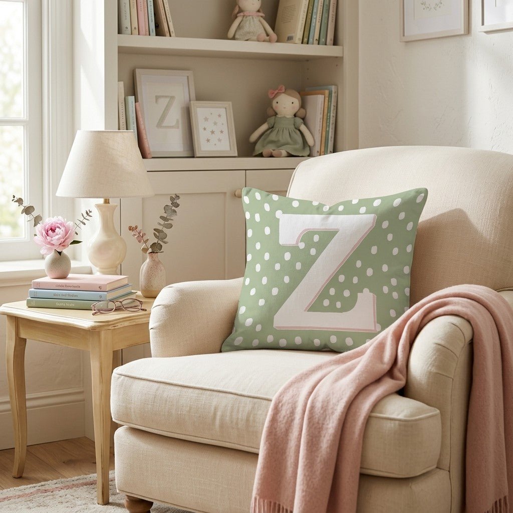Letter Z Throw Pillow - Hillcroft Home