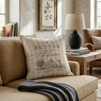 Life is Better on the Farm Throw Pillow - Hillcroft Home