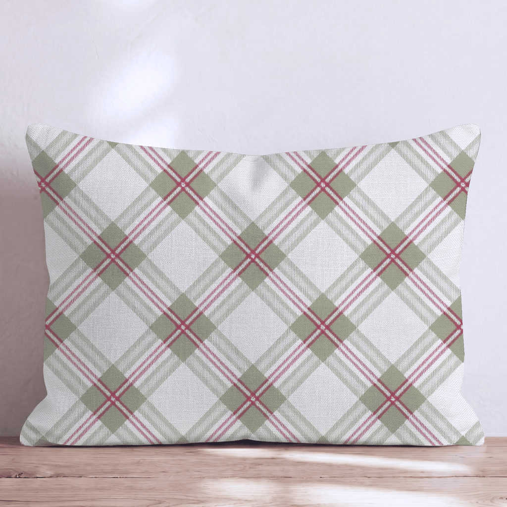 Light Bias Plaid Throw Pillow throw pillow - Hillcroft Home