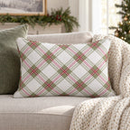 Light Bias Plaid Throw Pillow throw pillow - Hillcroft Home