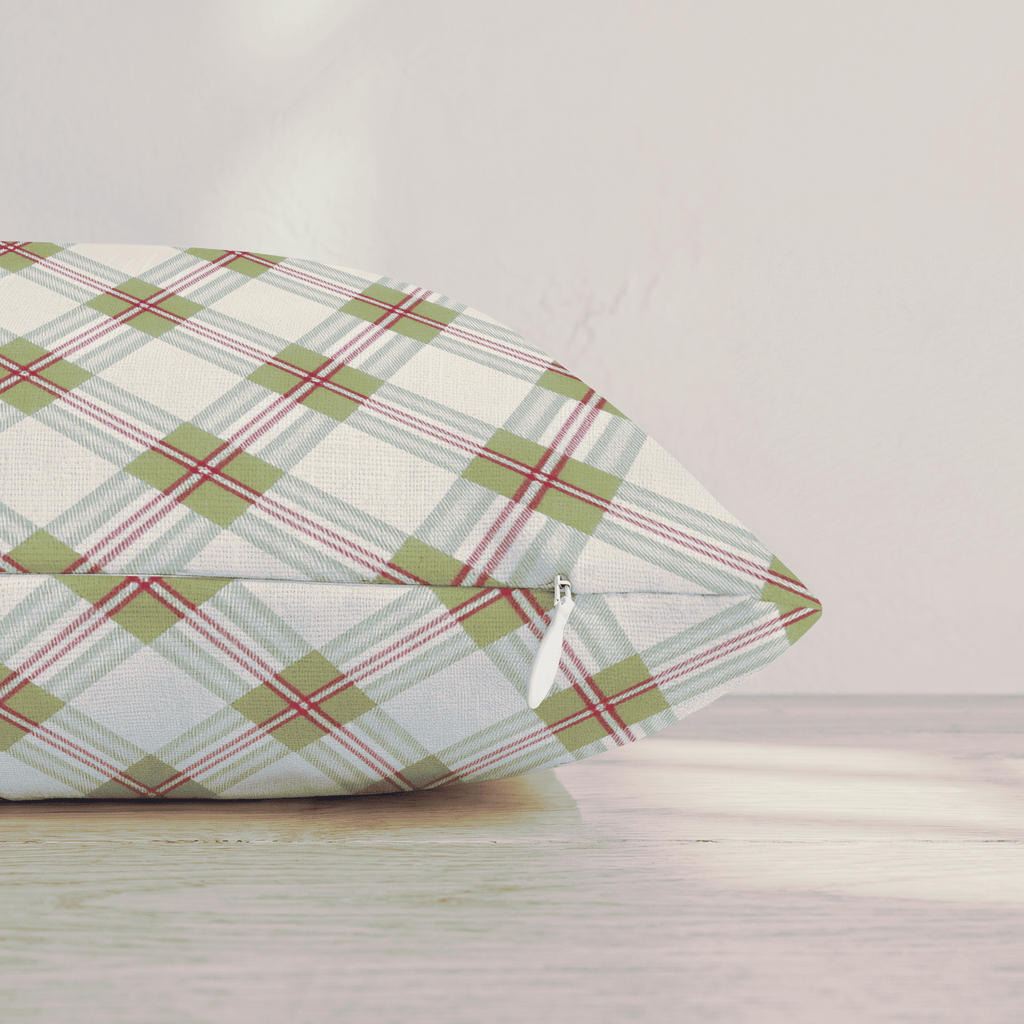Light Bias Plaid Throw Pillow throw pillow - Hillcroft Home