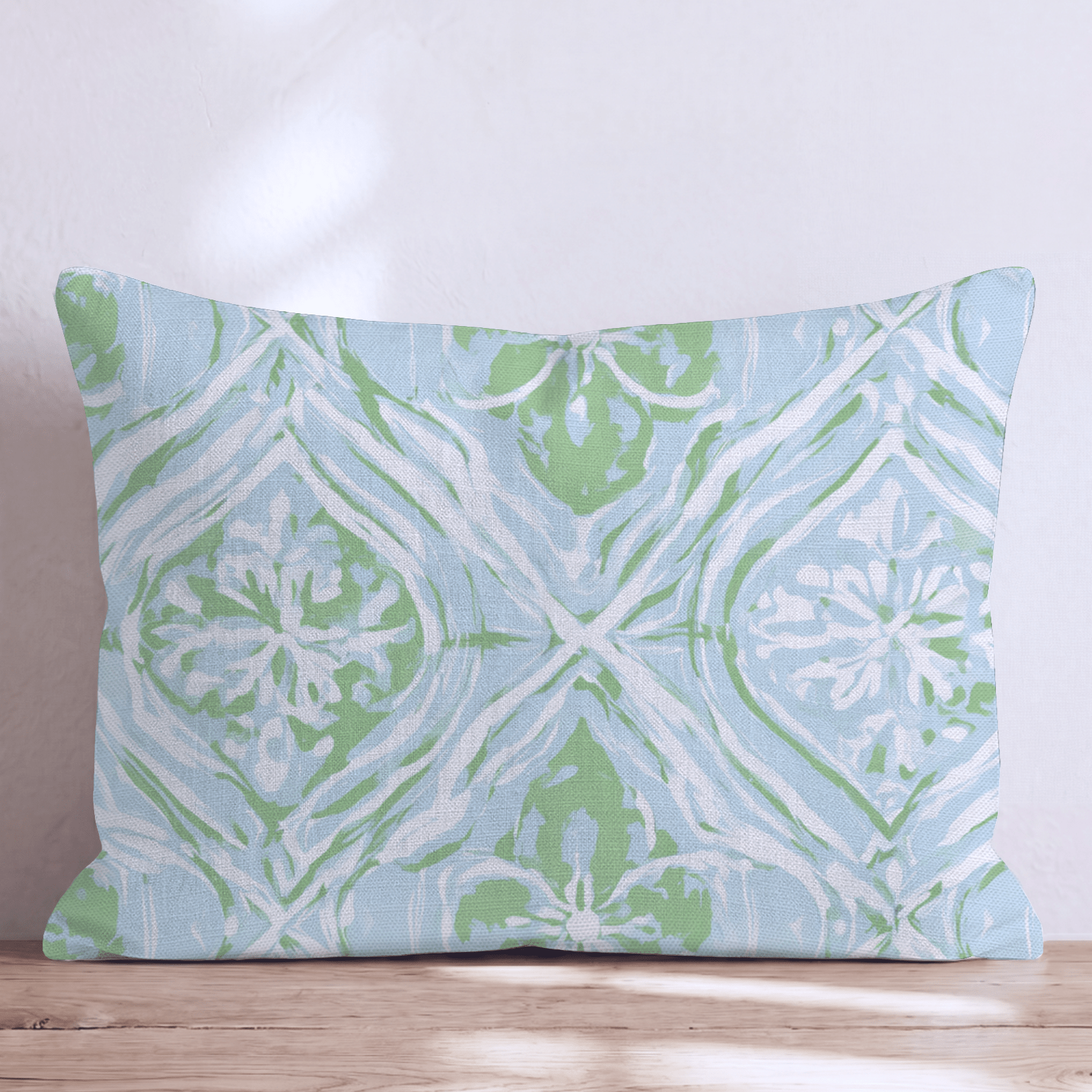 Light Green Repeat Throw Pillow - Hillcroft Home