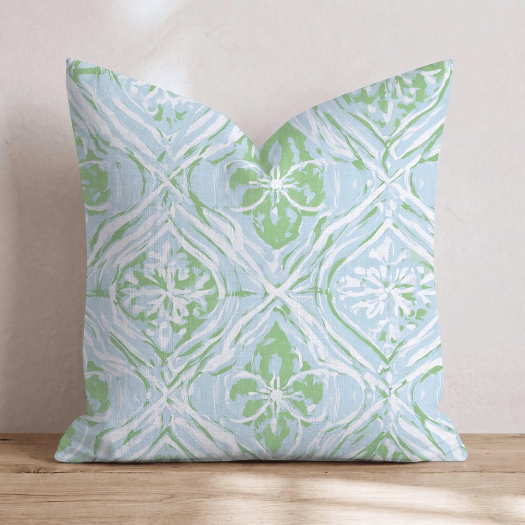 Light Green Repeat Throw Pillow - Hillcroft Home
