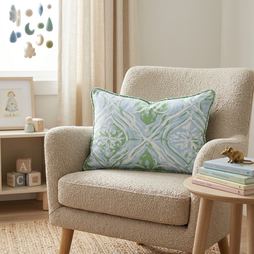 Light Green Repeat Throw Pillow - Hillcroft Home