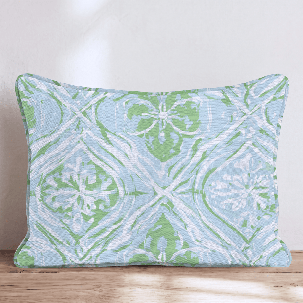 Light Green Repeat Throw Pillow - Hillcroft Home