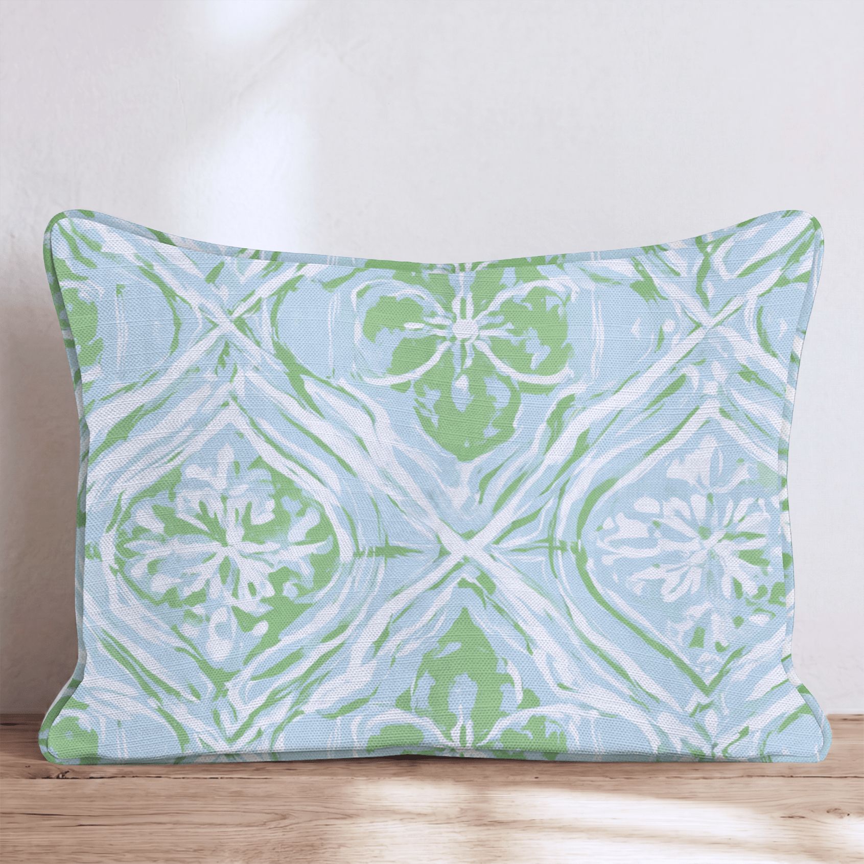 Light Green Repeat Throw Pillow - Hillcroft Home