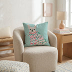 Light Wrapped French Bulldog Throw Pillow - Hillcroft Home