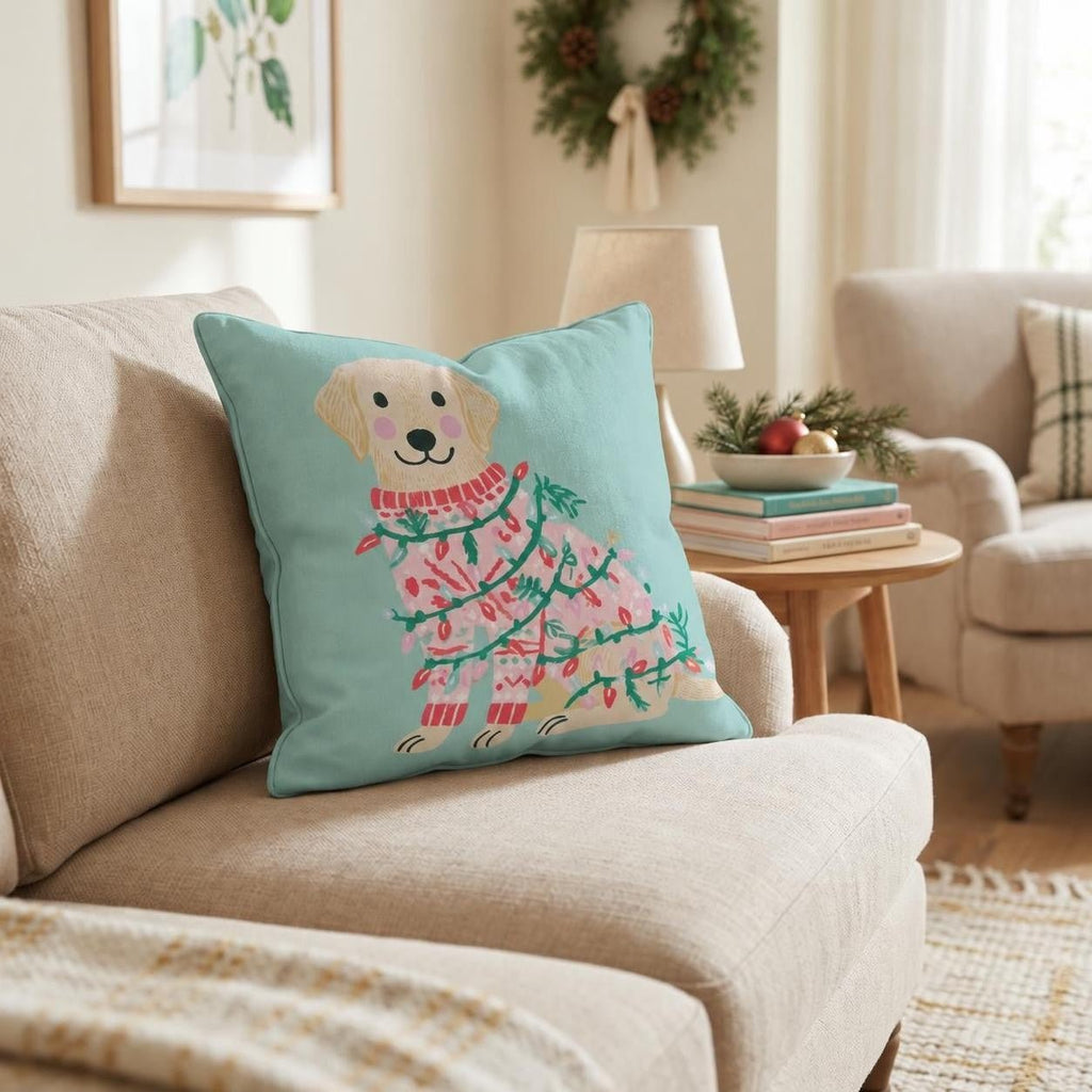 Light Wrapped Labrador Retriever Throw Pillow throw pillow - Hillcroft Home