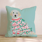 Light Wrapped Retriever Throw Pillow - Hillcroft Home