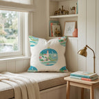 Lighthouse Ornament Cove Throw Pillow - Hillcroft Home