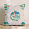 Lighthouse Ornament Cove Throw Pillow - Hillcroft Home
