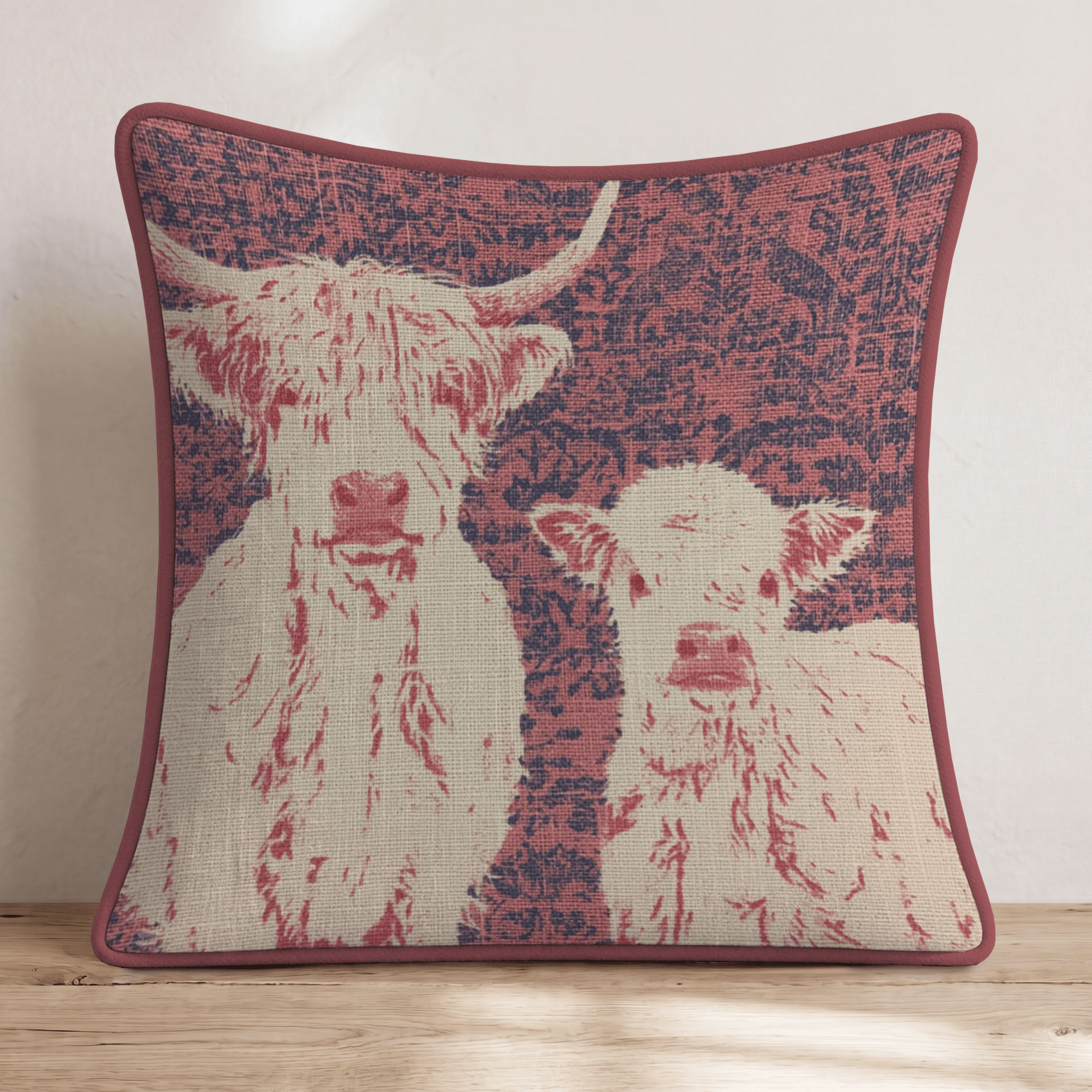 Like Moo Like Calf Throw Pillow - Hillcroft Home